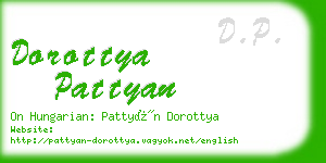 dorottya pattyan business card